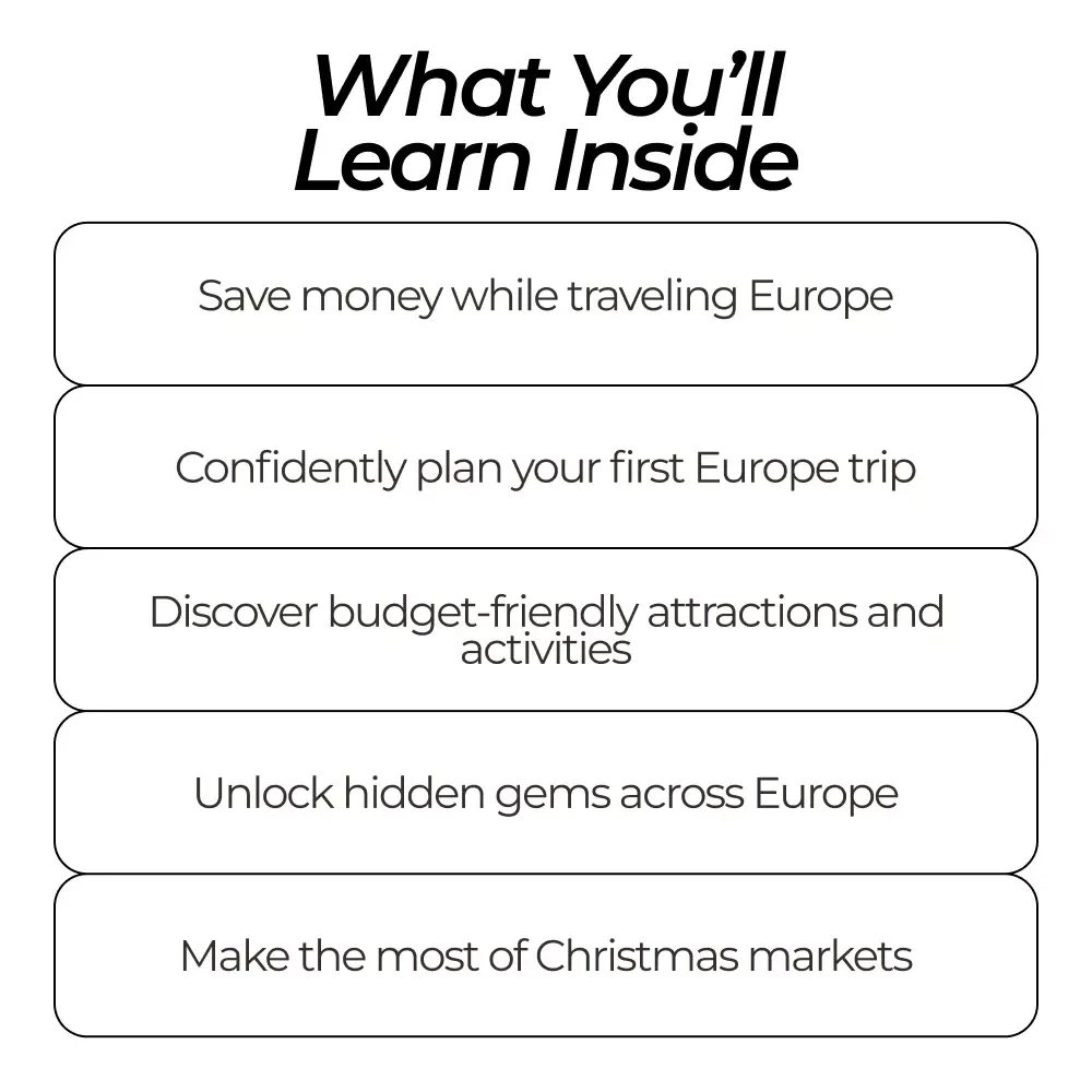 Discovering Europe the Affordable Way: 5-in-1 Bundle of Guides, eBooks & Checklists