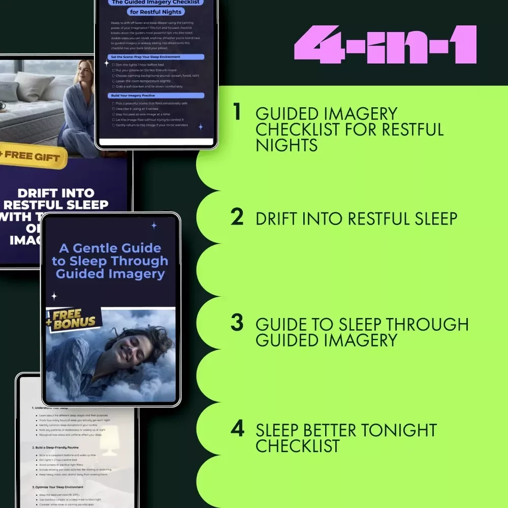 Guided Imagery Toolkit for Sleep and Relaxation - 4-in-1 Bundle for Restful Nights