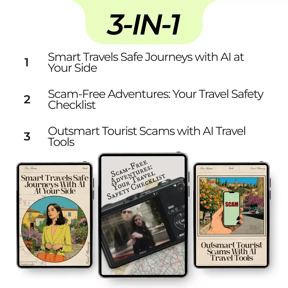 The Smart Bundle to Avoid Travel Scams: 3-in-1 Digital Guide, Checklist & AI Tools