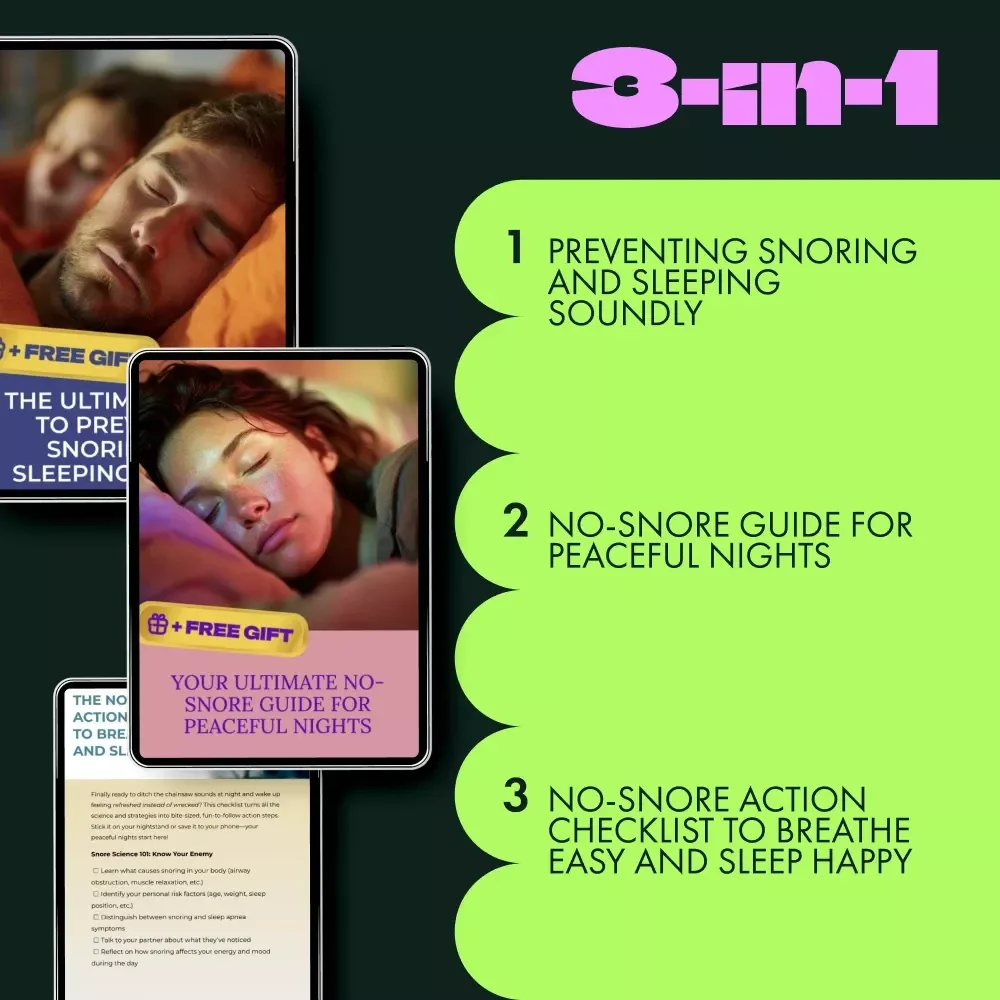 Snoring-Free Technics for a Peaceful Night - 3-in-1 Digital Bundle to Prevent Snoring