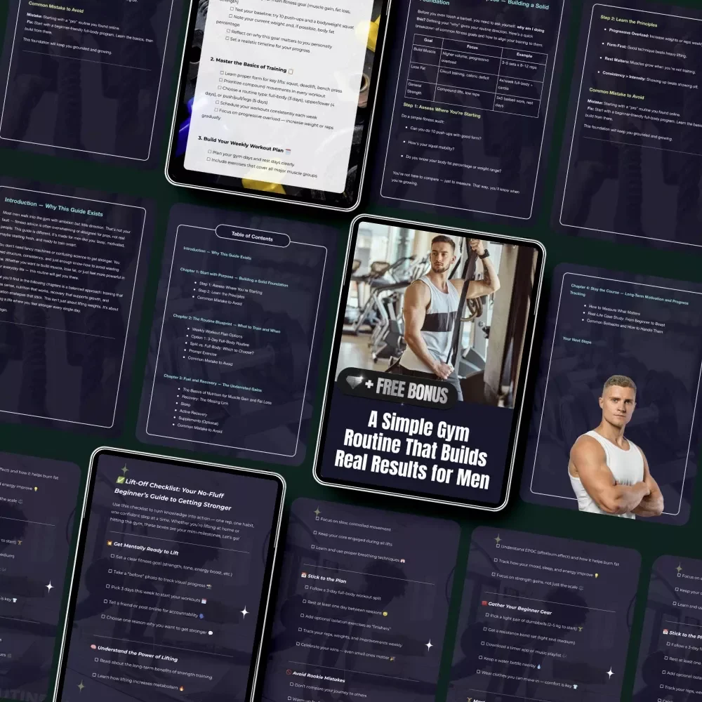 Stronger Week by Week: A Practical Lifting Routine for Men - 3-in-1 Bundle of Guides and Checklists
