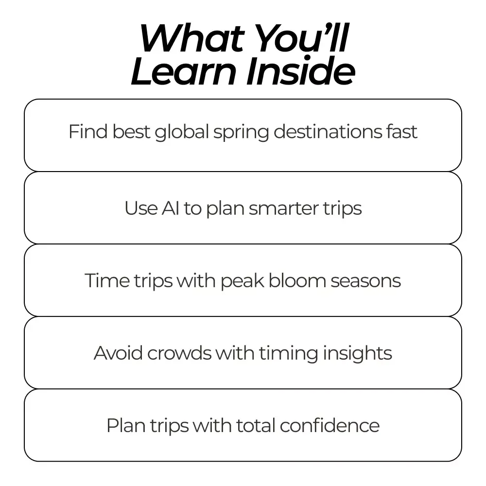 Chase Spring Around the World – where to go in spring Travel Guide Bundle