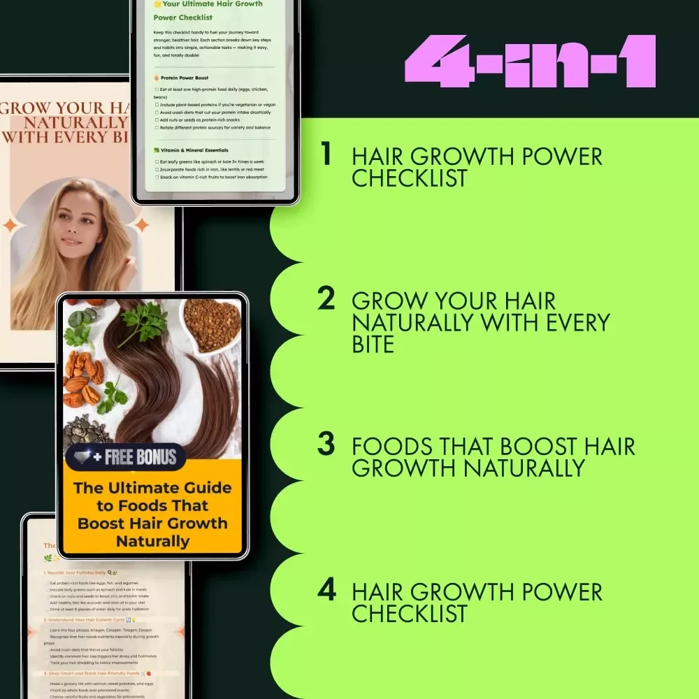 Superfoods for Hair Growth Bundle - 4-in-1 Digital Guides & Checklists