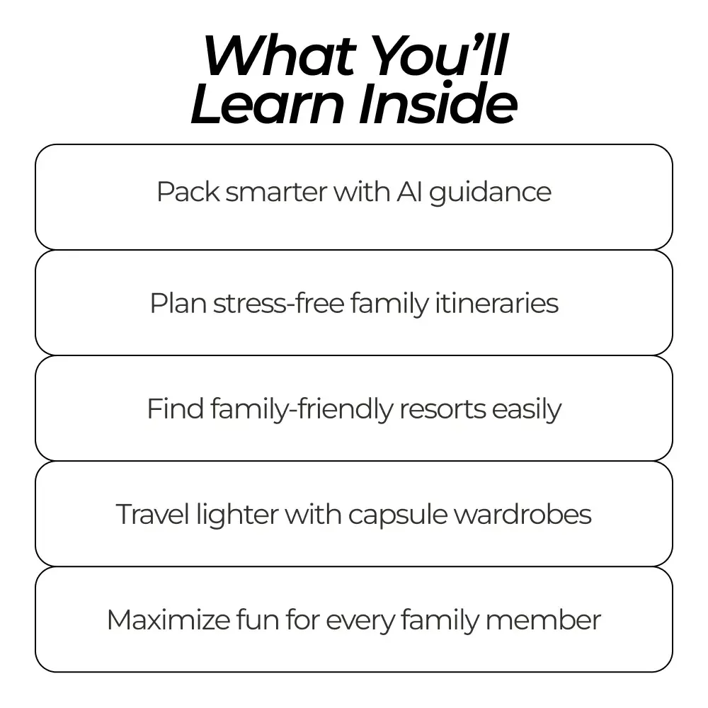 Smart Family Travel System – AI for Family Vacation Packing Lists Bundle