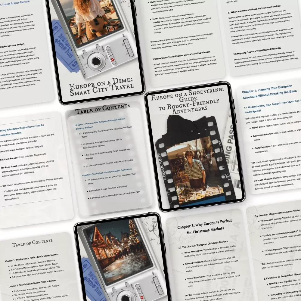 Discovering Europe the Affordable Way: 5-in-1 Bundle of Guides, eBooks & Checklists