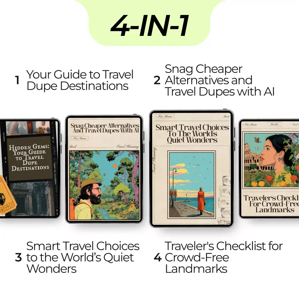 Discover Travel’s Best-Kept Secrets: 4-in-1 Digital Bundle for Travel Dupe Destinations & More