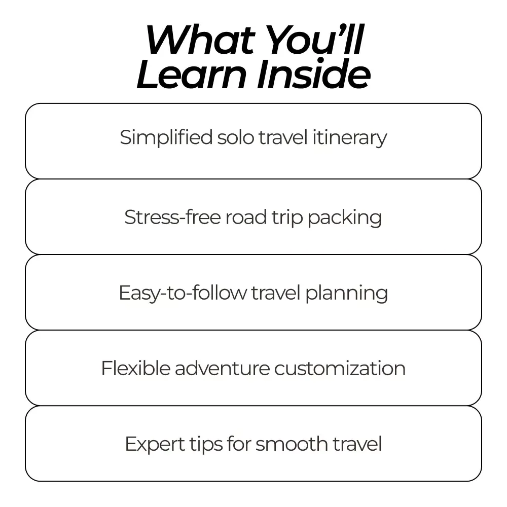 Your Bundle for a Perfect One-Week Solo Adventure | 3-in-1 Digital Downloads