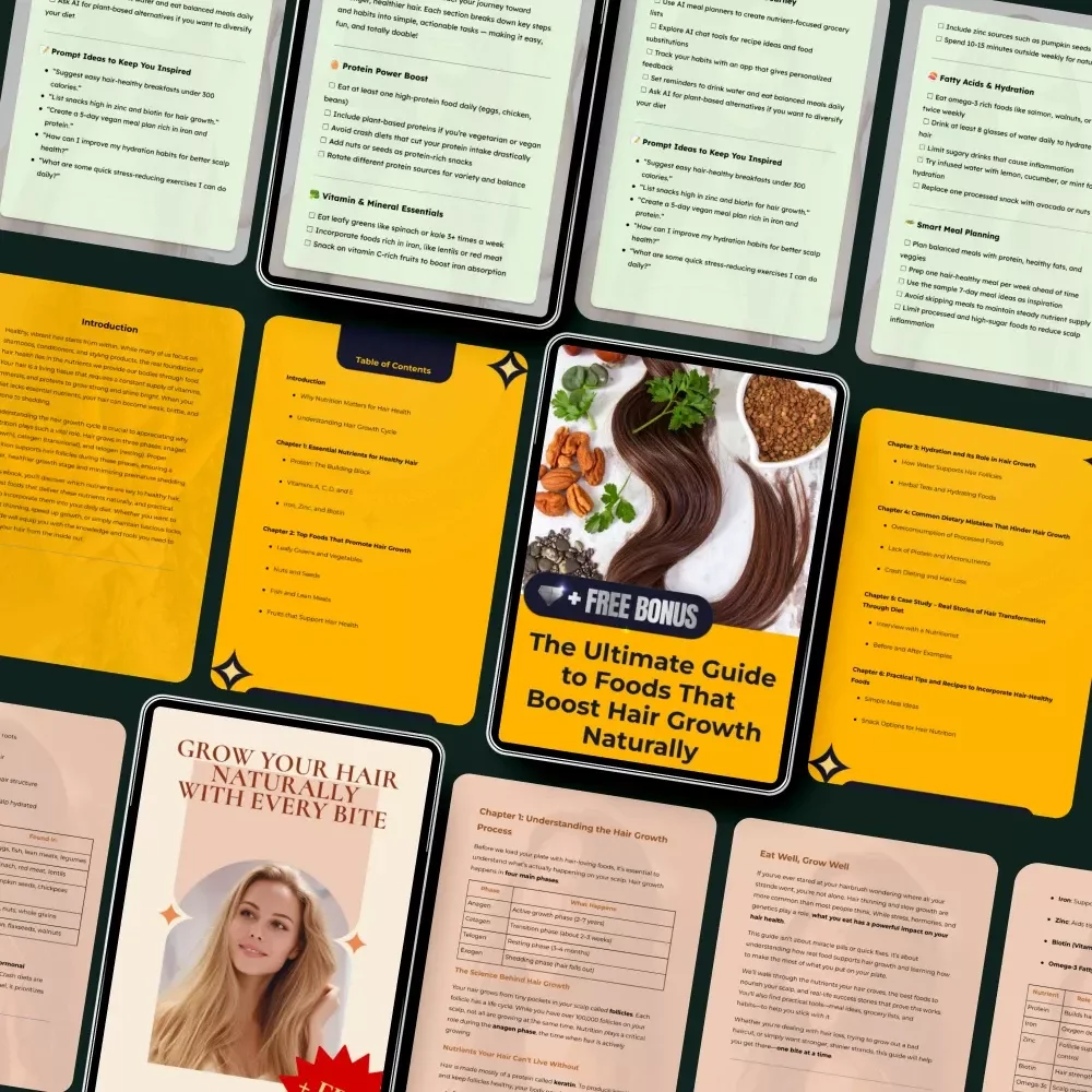 Superfoods for Hair Growth Bundle - 4-in-1 Digital Guides & Checklists