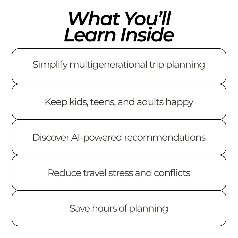 Family Trip Planning Bundle for All-Ages | Multigenerational Family Vacation Ideas