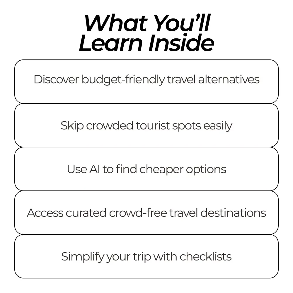 Discover Travel’s Best-Kept Secrets: 4-in-1 Digital Bundle for Travel Dupe Destinations & More