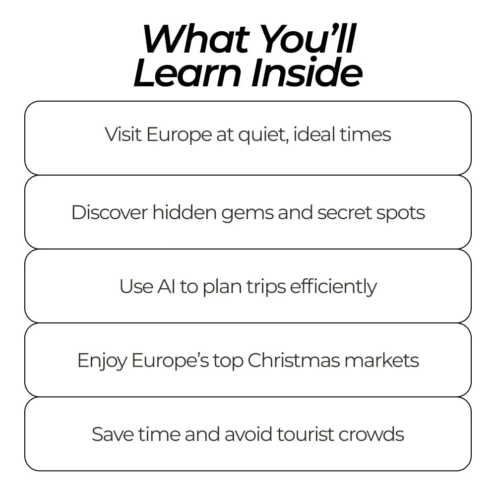 Travel Toolkit to Visit Europe at the Perfect Time – Best Time to Visit Europe to Avoid Crowds