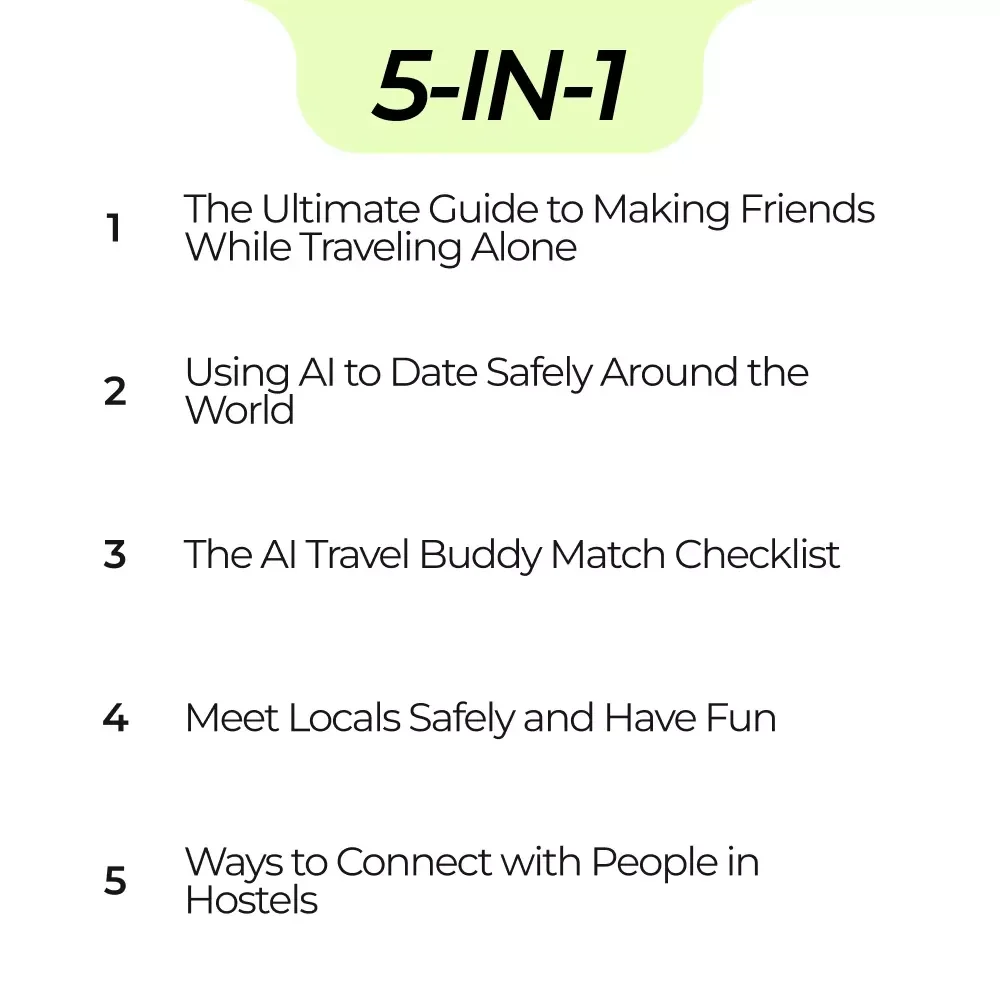 Connect Naturally While Traveling Alone - 5-in-1 Digital Download Bundle: Guides, Checklists & eBooks