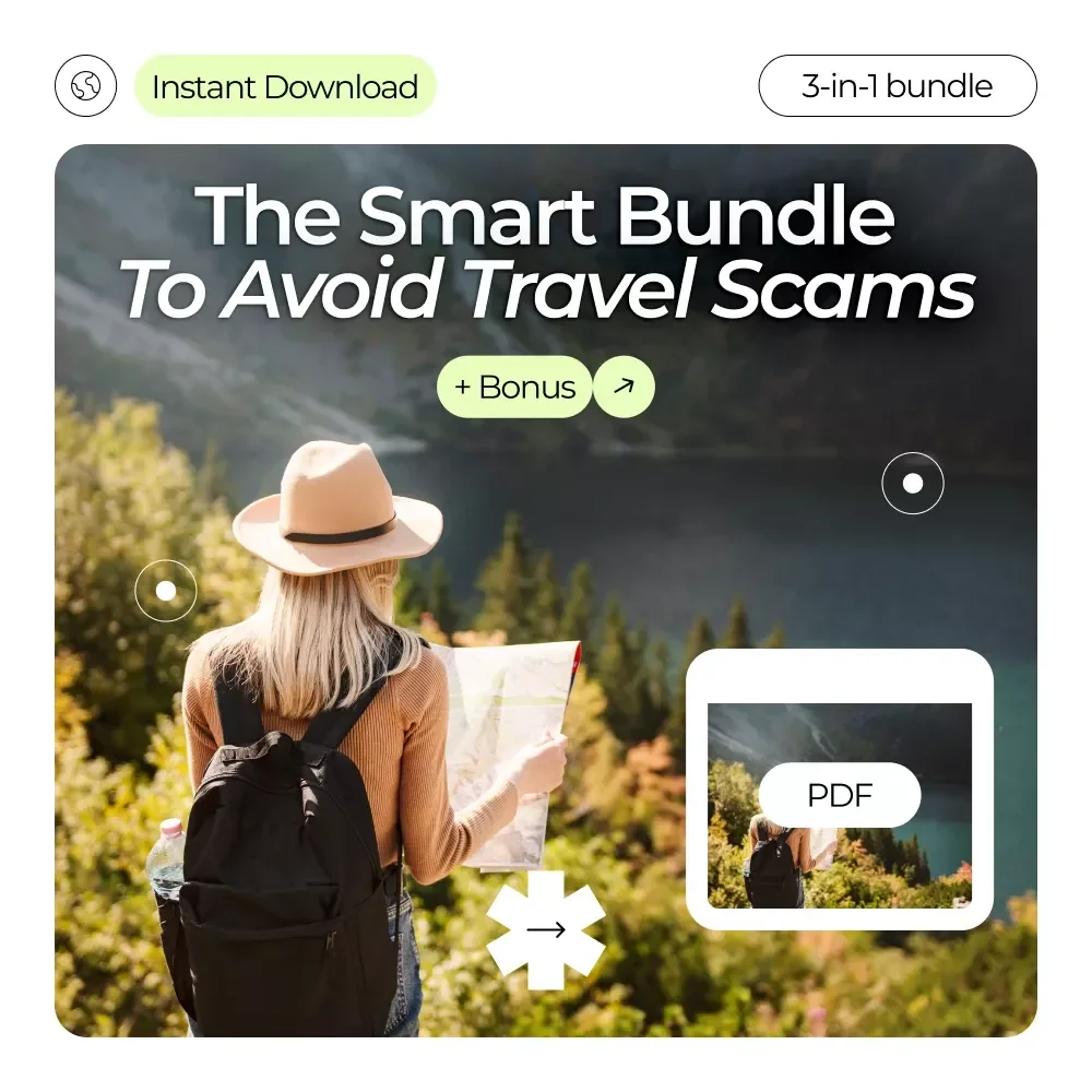 The Smart Bundle to Avoid Travel Scams: 3-in-1 Digital Guide, Checklist & AI Tools