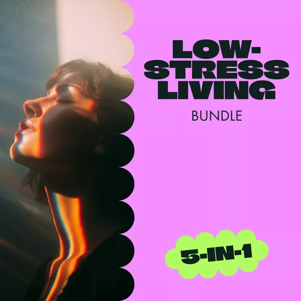 Low-Stress Living Bundle for Cortisol Control - 5-in-1 Digital Download Bundle