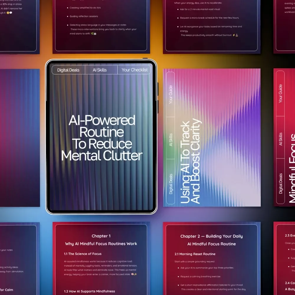 Mental Reset Kit Powered by AI | 3-in-1 Bundle | ai systems to reduce mental clutter