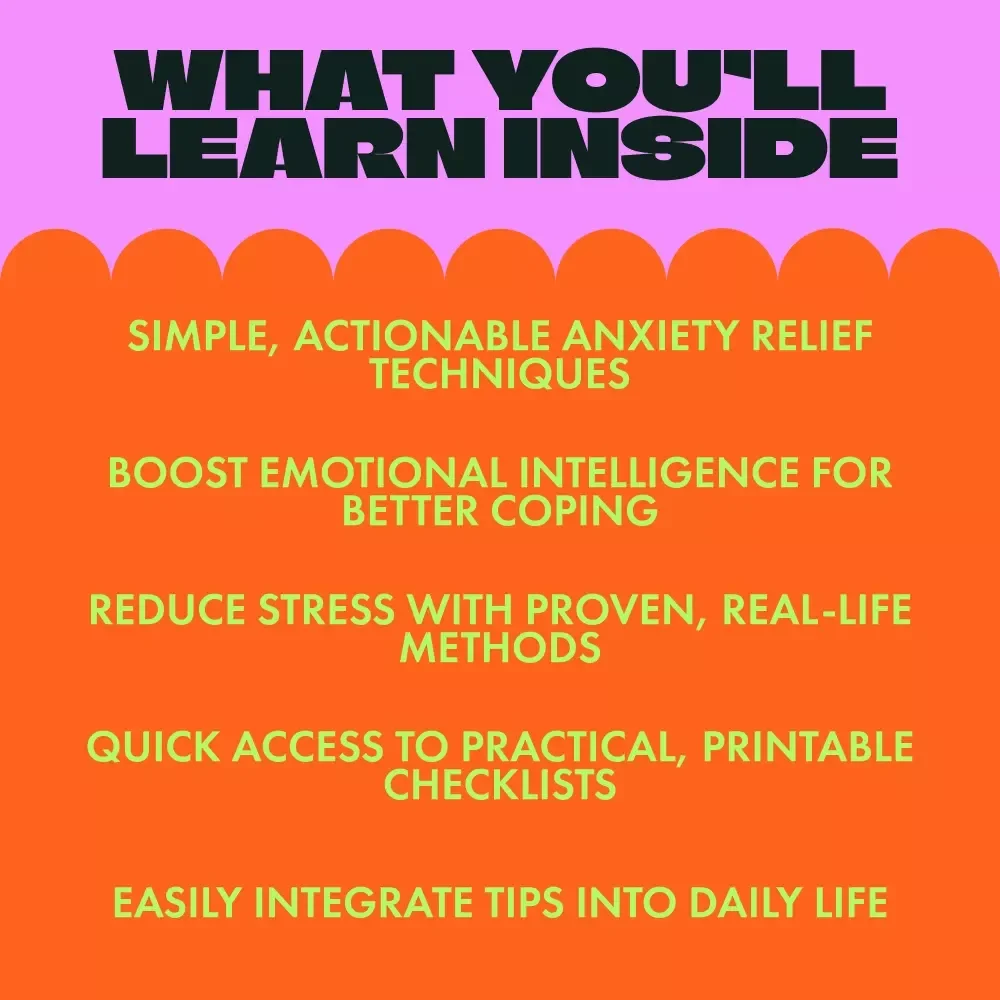 Anxiety Relief Toolkit for a Calmer Mind: 3-in-1 Bundle with Guides, eBooks & Checklists