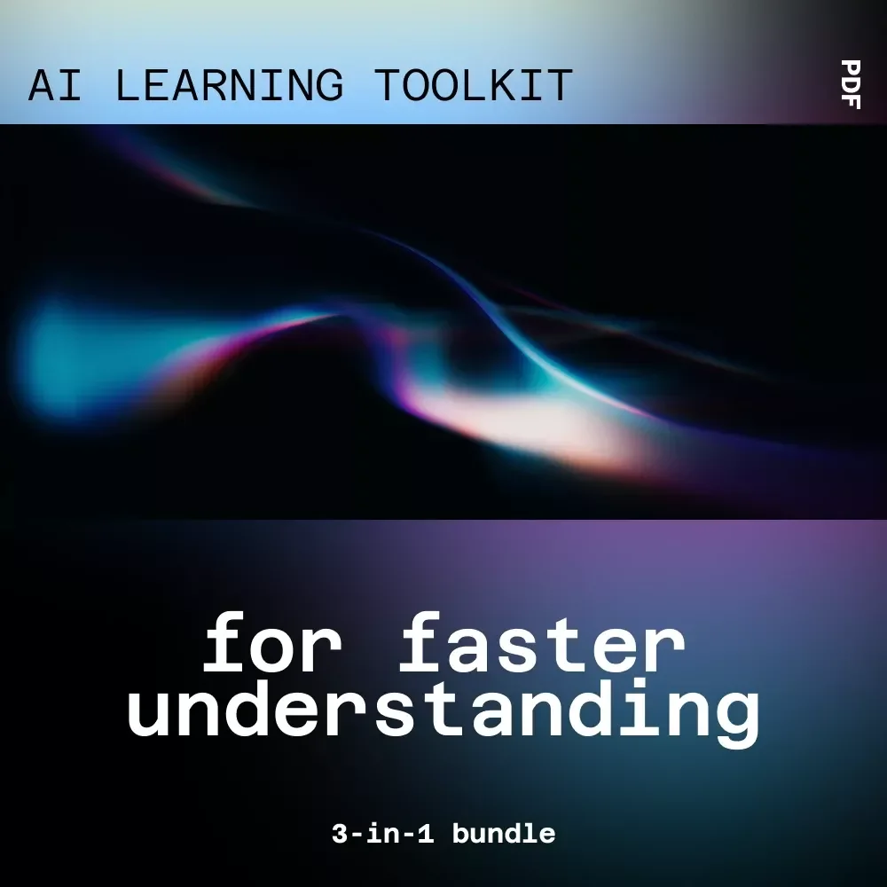 AI Learning Toolkit for Faster Understanding | 3-in-1 Digital Bundle to Learn Skills with AI