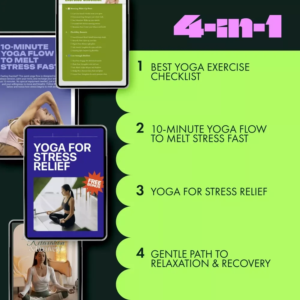 Yoga Techniques for Full Relaxation and Recovery: 4-in-1 Digital Download Bundle