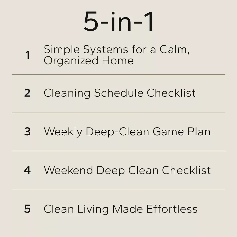 A Weekly Cleaning System That Works: A Digital Download Bundle for a Clean Home