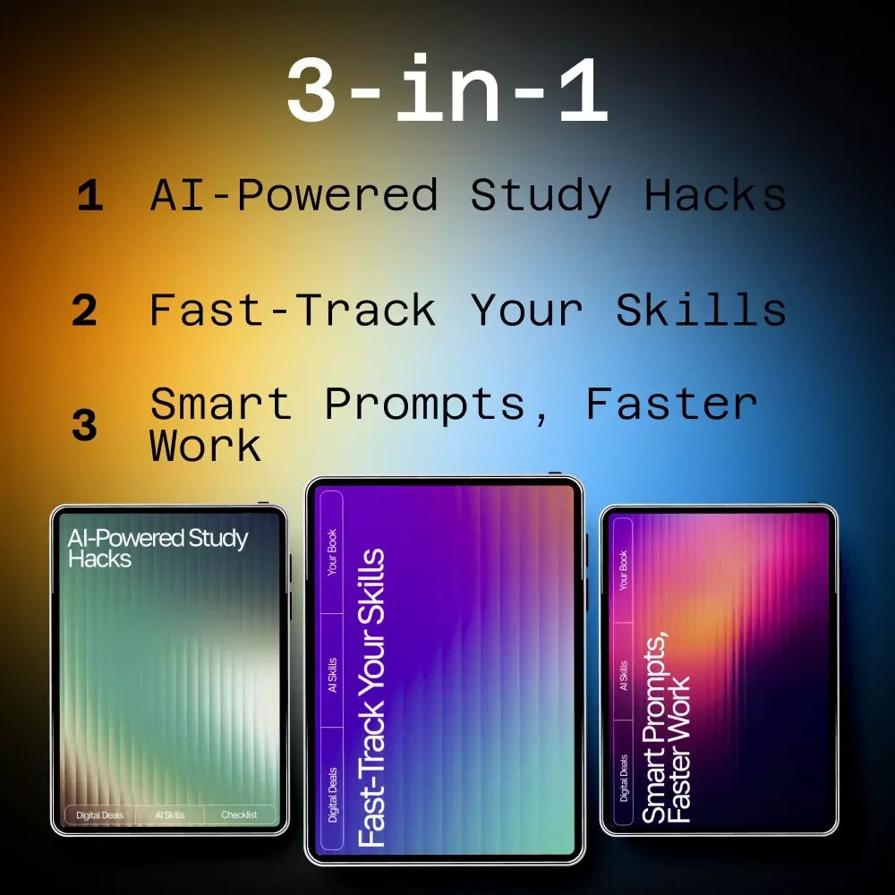 AI Learning Toolkit for Faster Understanding | 3-in-1 Digital Bundle to Learn Skills with AI