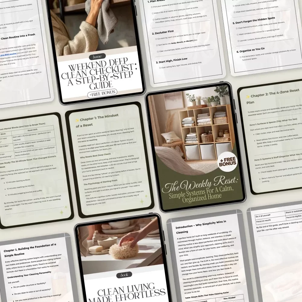 A Weekly Cleaning System That Works: A Digital Download Bundle for a Clean Home
