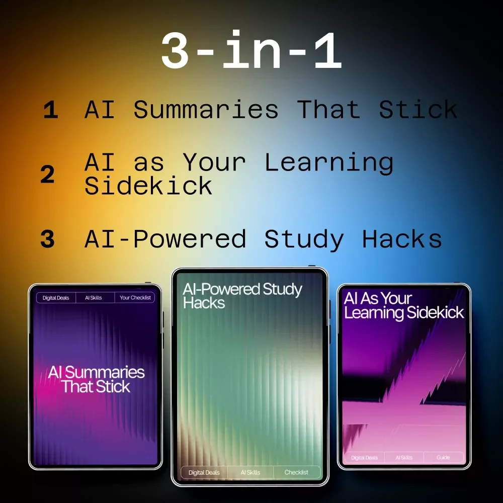 Focused Learning Toolkit with AI | 3-in-1 Bundle | how to use ai for learning support