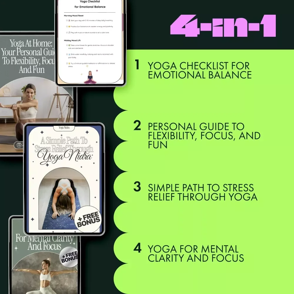 Healing Yoga Essentials Toolkit: 4-in-1 Bundle for Stress Relief, Focus, and Clarity