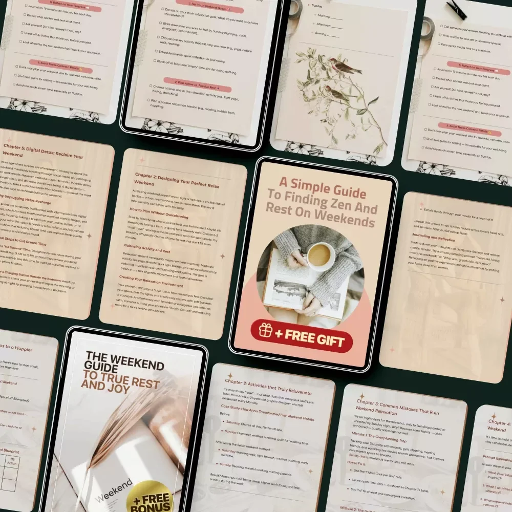 Relaxation Toolkit for a Peaceful Weekend: 3-in-1 Bundle - Zen Guides, eBooks & Checklists