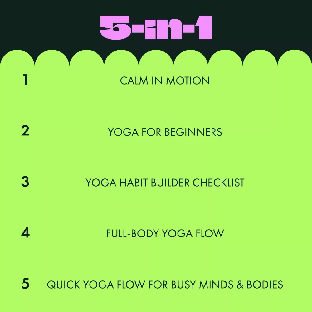 Complete Yoga Relaxation Bundle for Stress-Free Days - 5-in-1 Digital Downloads