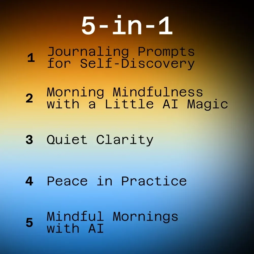 AI Mindfulness Bundle for Calm and Clarity | ai support for mindfulness and reflection
