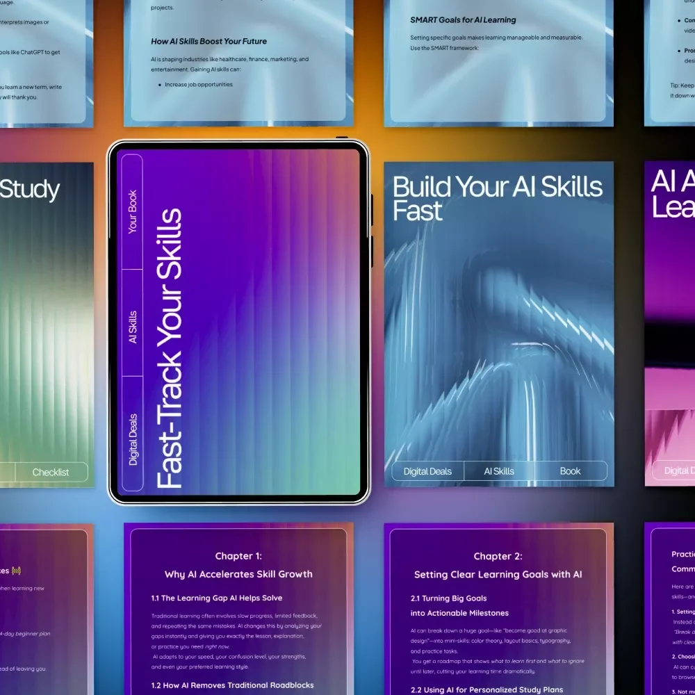 AI-Powered Self-Learning Mastery Bundle – 4-in-1 Digital Guides for self-learning plans using ai