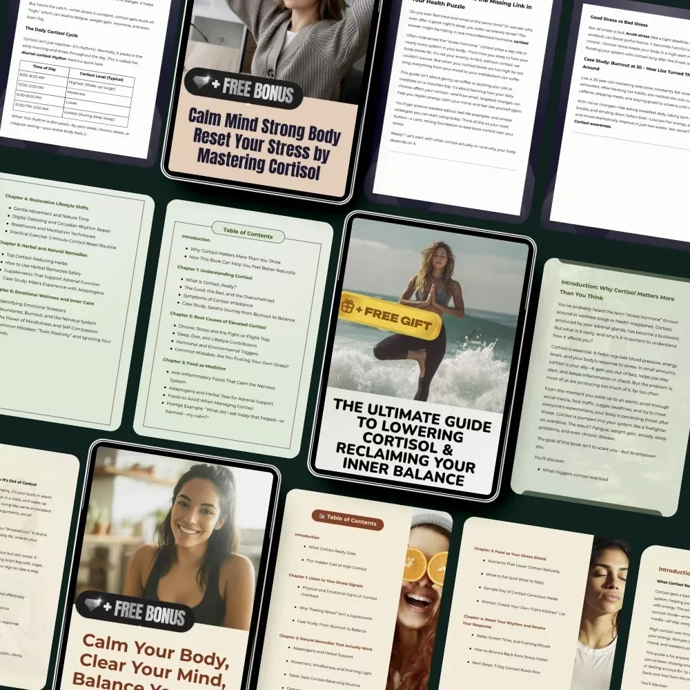 Low-Stress Living Bundle for Cortisol Control - 5-in-1 Digital Download Bundle