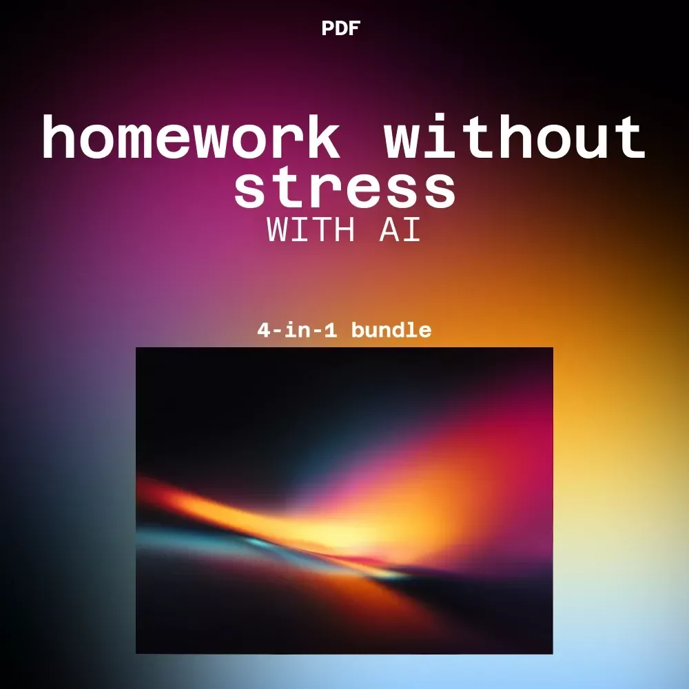 Homework Without Stress Bundle with AI | 4-in-1 Guides, ai support for studying and homework