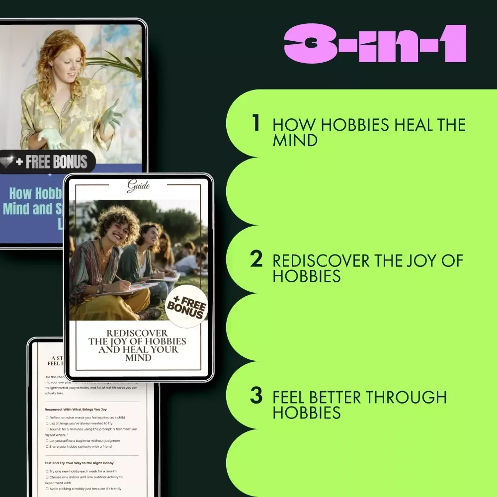 Hobbies for Mental Health to Boost Your Well-Being - 3-in-1 Bundle for Personal Growth