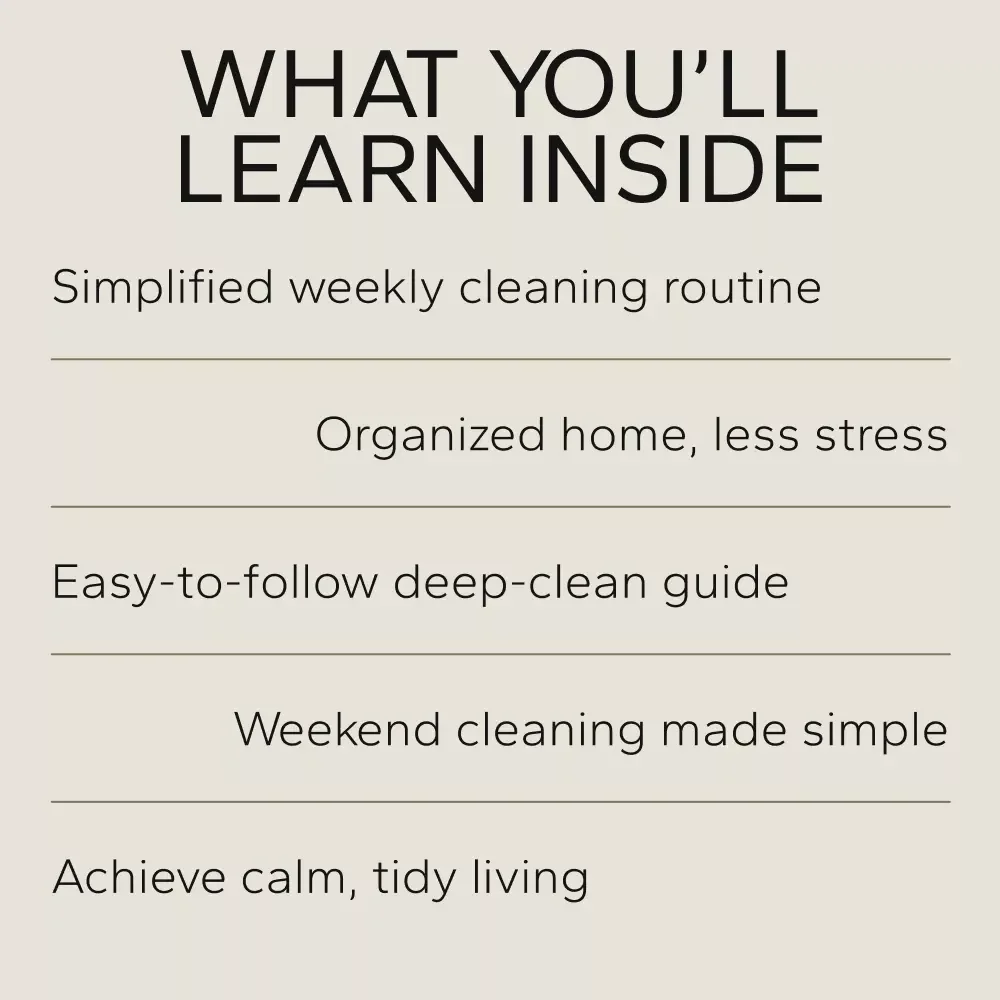 A Weekly Cleaning System That Works: A Digital Download Bundle for a Clean Home
