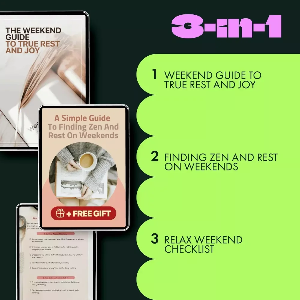 Relaxation Toolkit for a Peaceful Weekend: 3-in-1 Bundle - Zen Guides, eBooks & Checklists