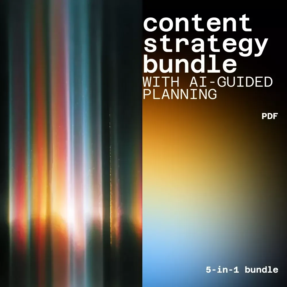 Content Strategy Bundle with AI-Guided Planning | 5-in-1 for content planning and scaling with ai