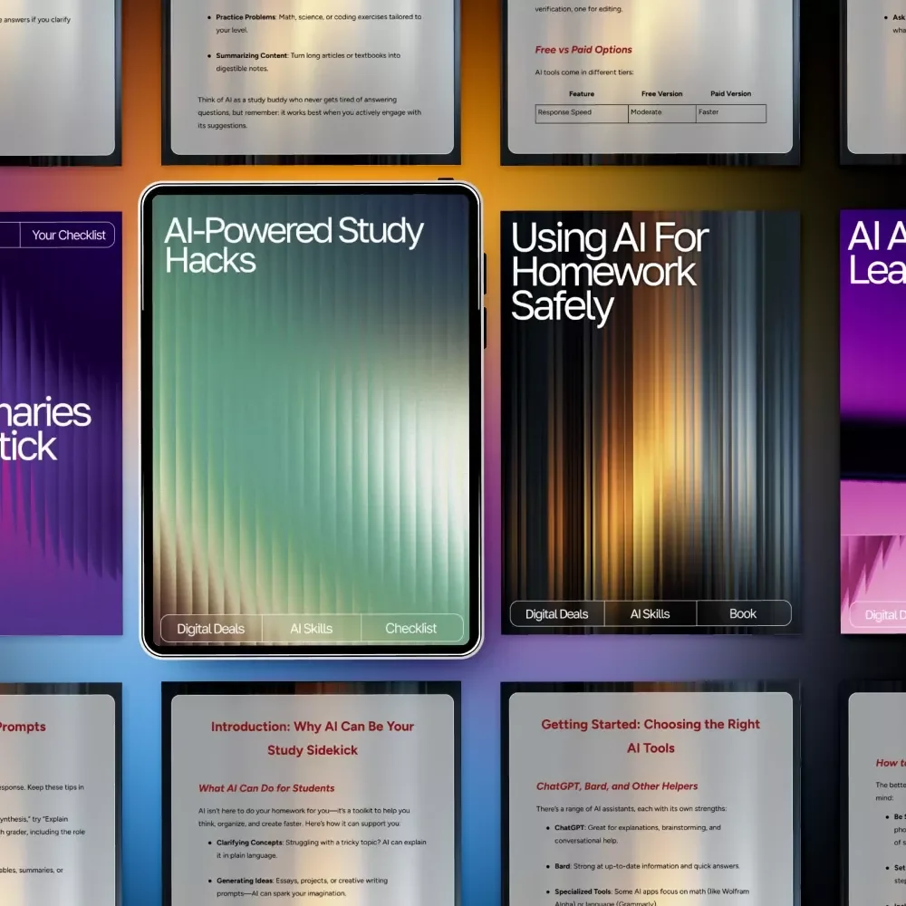 Homework Without Stress Bundle with AI | 4-in-1 Guides, ai support for studying and homework