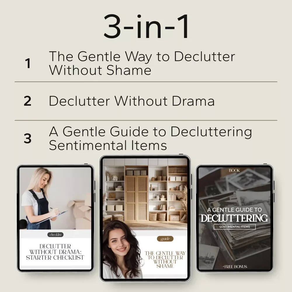 The Gentle Pack for Sentimental Decluttering: A 3-in-1 Bundle to Help You Declutter Without Shame