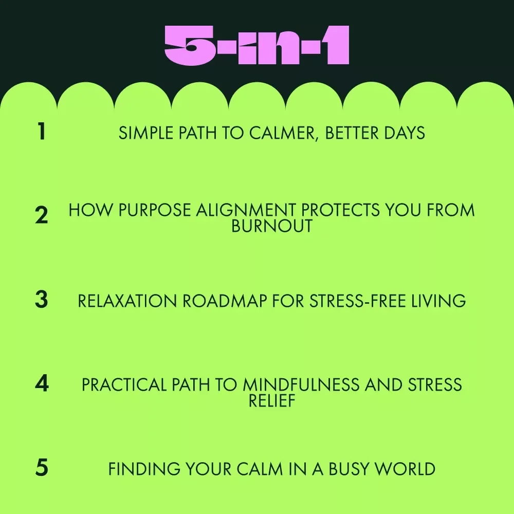 Mindfulness Pack for Stress Reduction - 5-in-1 Bundle of eBooks & Guides