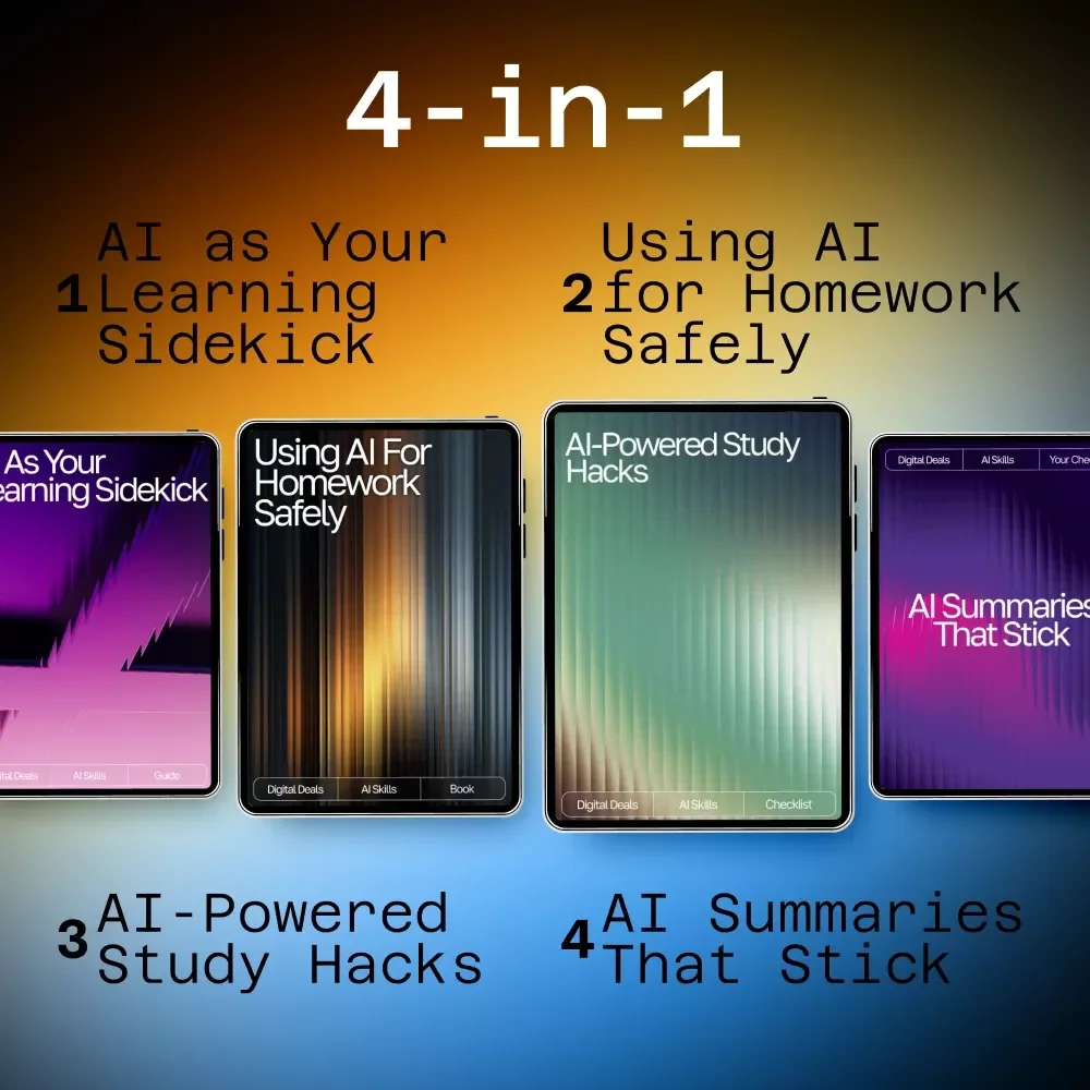 Homework Without Stress Bundle with AI | 4-in-1 Guides, ai support for studying and homework