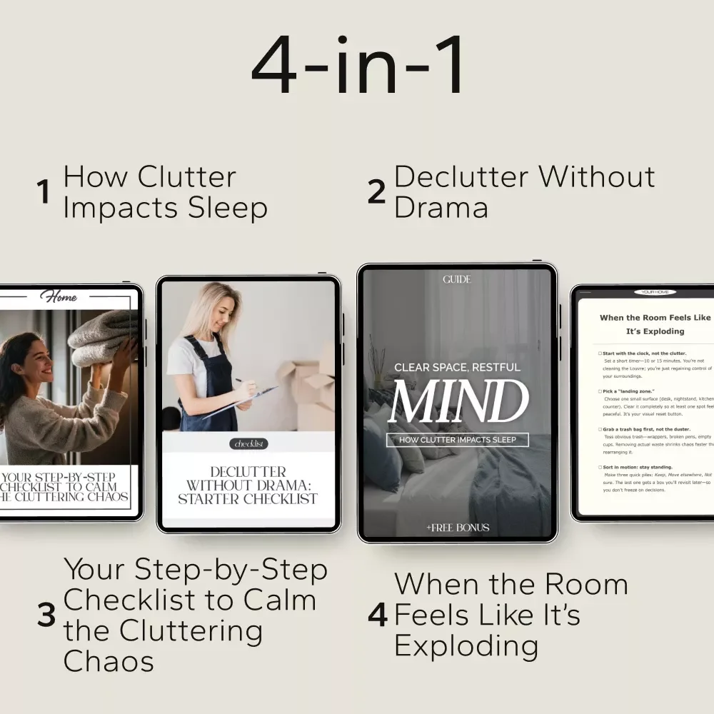 The No-Panic Declutter Toolkit: Digital Downloads for Calm and Clear Living Spaces