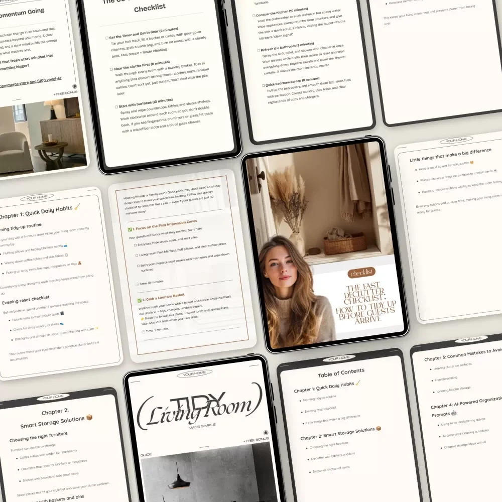 The Fast Declutter System for Busy Hosts: Digital Bundle for Quick Clean Ups