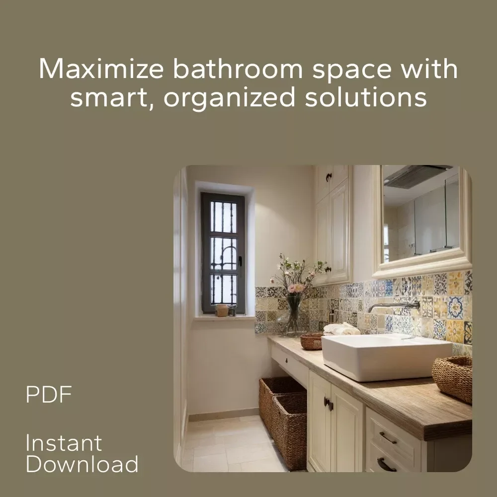 The Space-Smart Bathroom Organization Pack | 3-in-1 Digital Bundle for Small Bathroom Organization