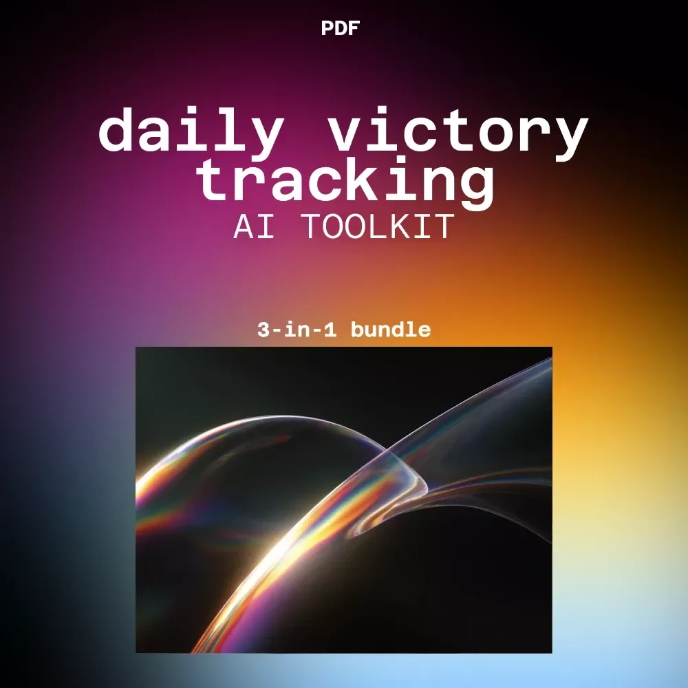 Daily Victory Tracking: AI Toolkit | AI Tracker for Small Wins 3-in-1 Bundle