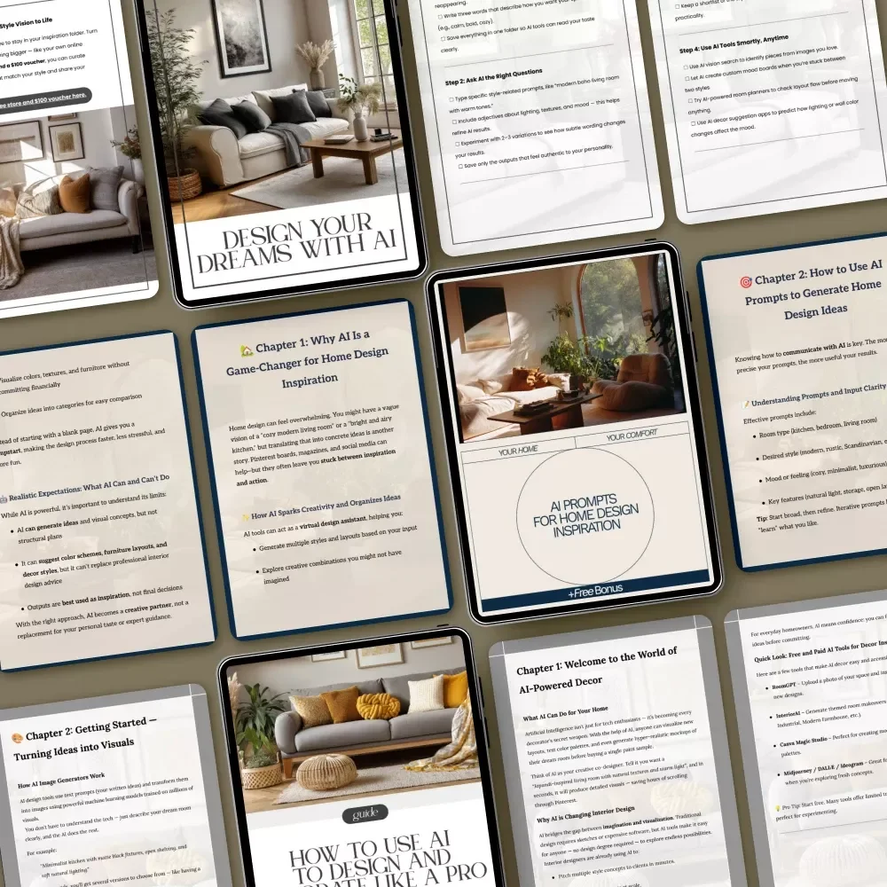Using AI to Spark Home Styling Ideas: 3-in-1 Bundle for AI Home Design Inspiration