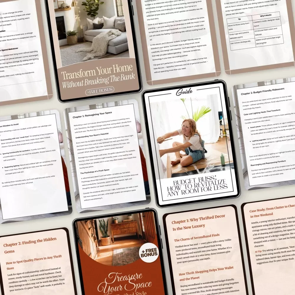 Affordable Ideas for a Fresh-Looking Room: 3 in 1 Bundle - Budget Bliss, Thrifted Style, Home Transformation