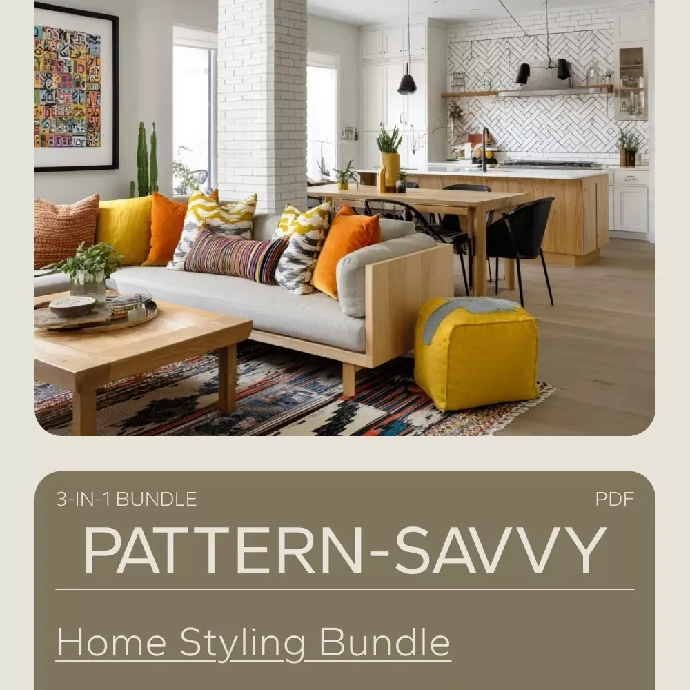 Pattern-Savvy Home Styling Bundle - 3 in 1: Mix Prints, Neutrals & Decor Like a Pro
