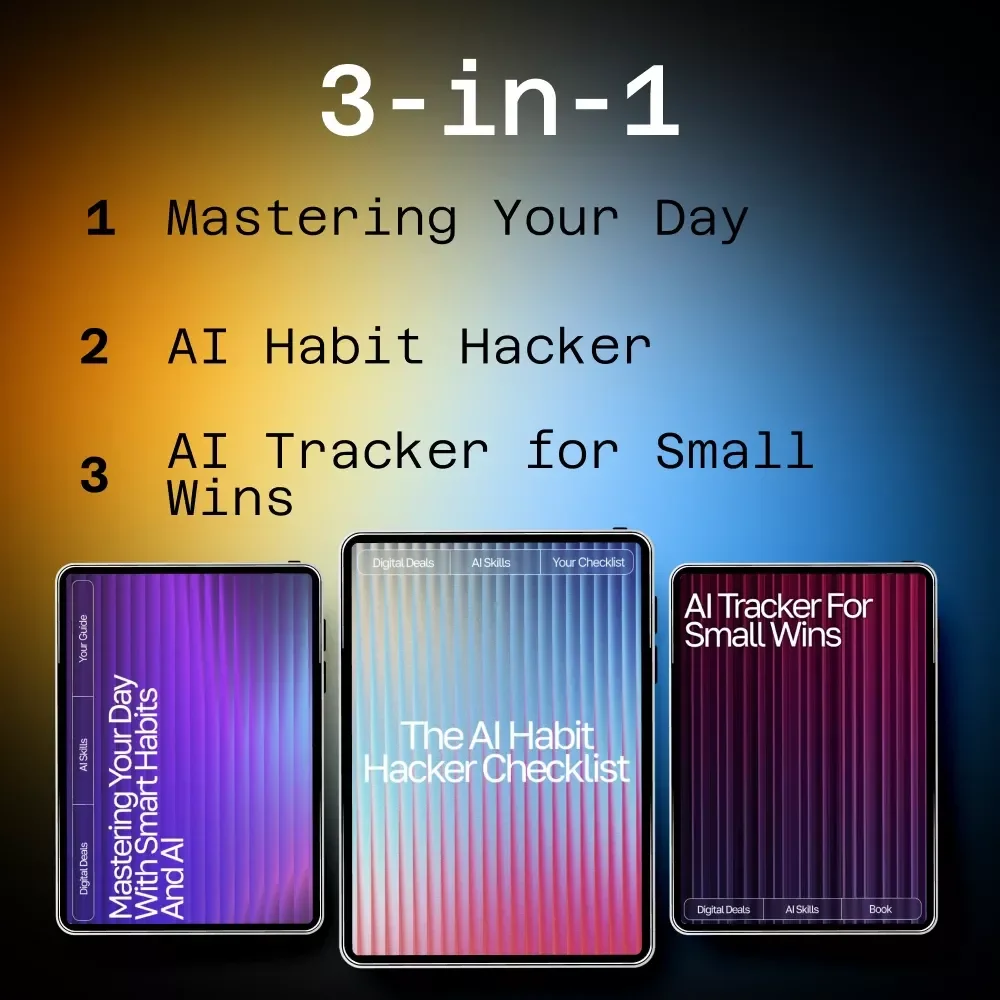 Daily Victory Tracking: AI Toolkit | AI Tracker for Small Wins 3-in-1 Bundle