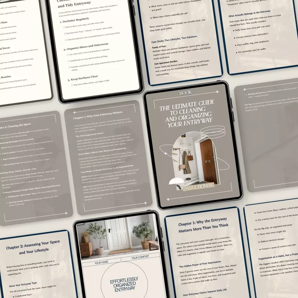From Doorway to Drop Zone: Entryway Organization Bundle - 3 in 1 eBook, Checklist & Guide